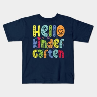 Hello kindergarten Team Back To School Teacher Kid Kids T-Shirt